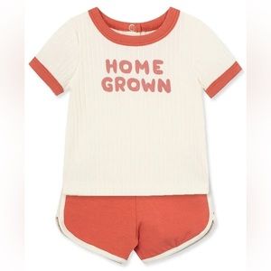 Focus Kids RED/CREAM Homegrown 2-Piece Short Set